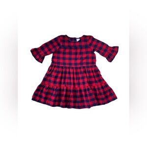 Hanna Andersson Size 130, 8, Red and Navy Plaid Flannel Dress